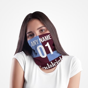 Burnley 1994 Home - Personalised Retro Football Snood - Neck Tube - Neck Scarf - Head Band - Face Mask