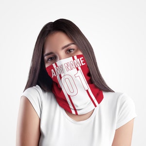 Soton 1976 Home - Personalised Retro Football Snood - Neck Tube - Neck Scarf - Head Band - Face Mask