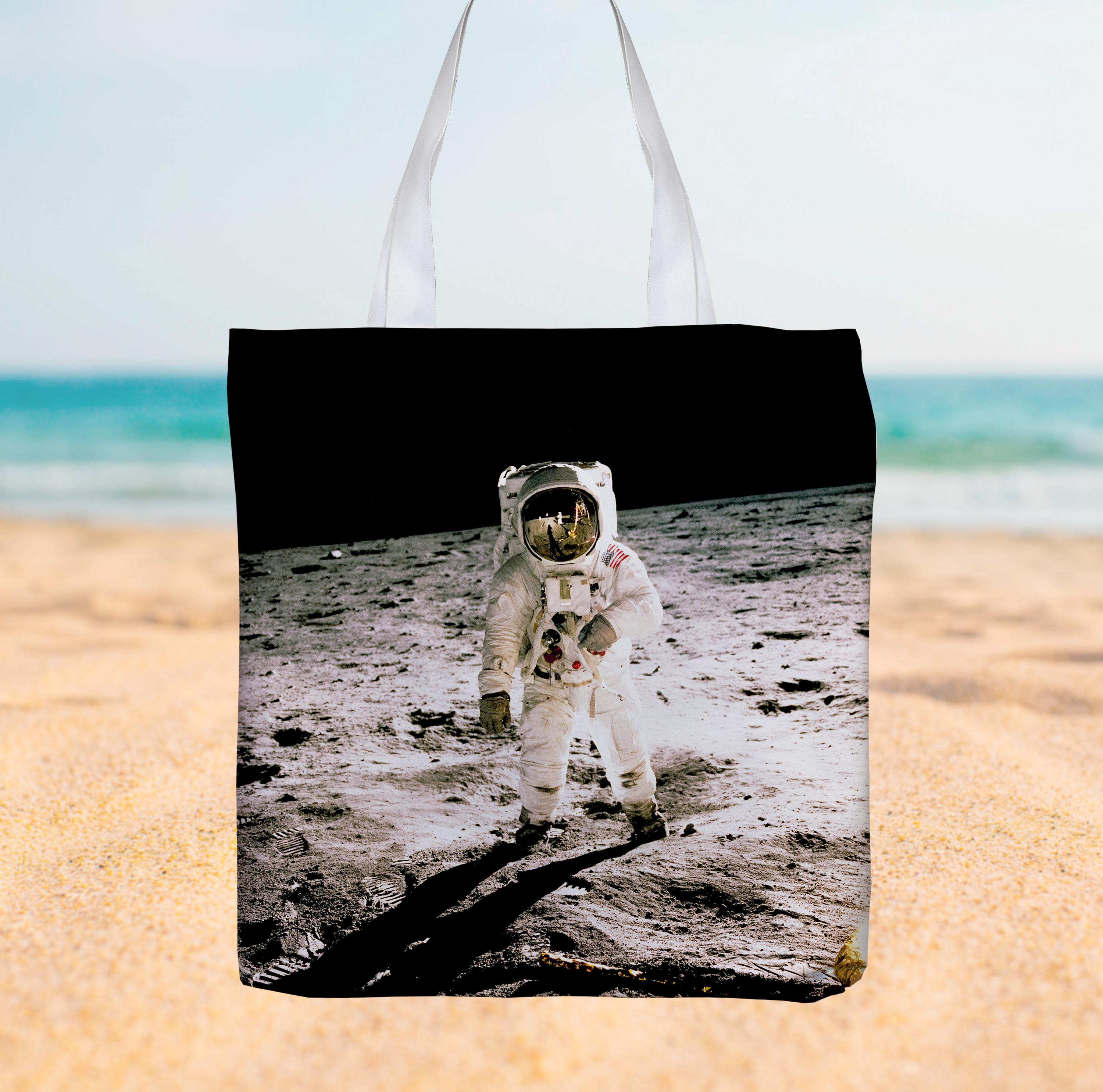 宇宙飛行士の月面着陸 - トートバッグ - ショッピング - ビーチ - Etsy
