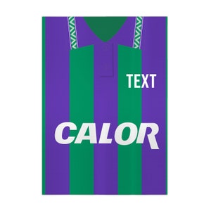 Personalisierte Hibernian - 1994 Ausweich-Shirt - A4 Metallschild - Rahmenoptionen verfügbar