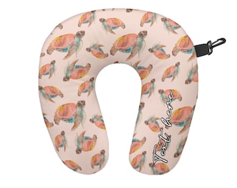Personalised Sea Turtle Travel Neck Pillow - Neck Support Cushion