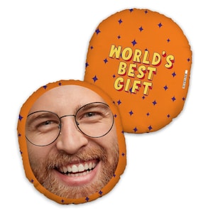 World's Best Gift - Mush Cush™ Face Cushion - Novelty Gift - Funny Cushion