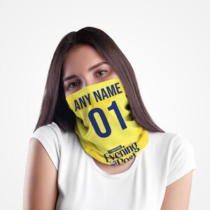 Leeds 1992 Away - Personalised Retro Football Snood - Neck Tube - Neck Scarf - Head Band - Face Mask