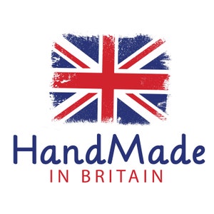 May include: A distressed, red, white, and blue Union Jack flag with the text "HandMade in BRITAIN" below it.