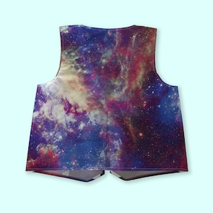 Galaxy Print Waistcoat | Fancy Dress | Novelty Party Dress Up