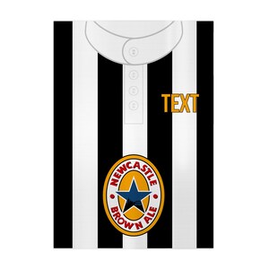 Personalised Newcastle - 1996 Home Shirt - A4 Metal Sign Plaque - Frame Options Available