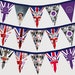 Queens Platinum Jubilee Fabric Triangle Bunting |70 Years Jubilee Party Decorations|Union Jack Party Bunting Banner|Street Party Decorations