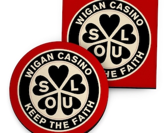 Wigan Casino Design - Drinks Coaster - Round or Square