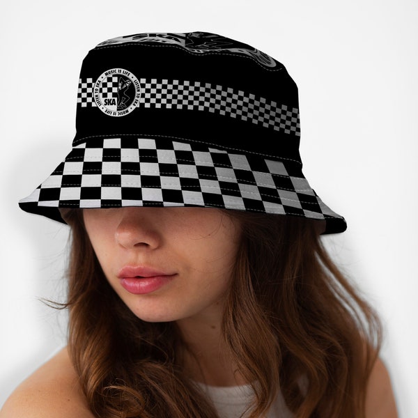 SKA Bucket Hat -  Fashion Sun Cap Packable Outdoor Fisherman Hat Unisex