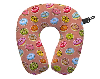 Doughnut Doodle Travel Neck Pillow - Neck Support Cushion