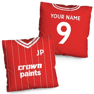Liverpool - 1981 Home Shirt Retro Football Cushion - 45cm