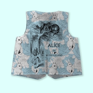 Alicia en el país de las maravillas chaleco de conejo azul/disfraz elegante/novedoso vestido de fiesta