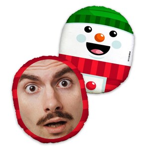 Christmas Snowman - Mush Cush™ Face Cushion - Novelty Gift - Funny Cushion
