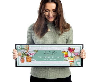 I'll Drink To That - Cocktails - Personalised Bar Runner