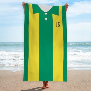West Brom - 1978 Away Shirt - Personalised Retro Beach Towel - 150cm x 75cm