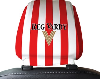 Sunderland 2001 Home - Retro Football Shirt - Pack of 2 - Car Seat Headrest Covers - Personalised