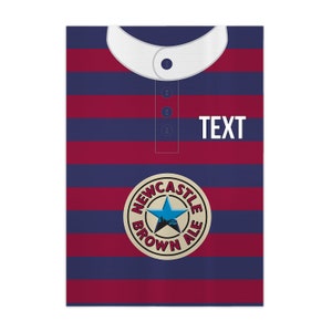 Personalised Newcastle - 1996 Away Shirt - A4 Metal Sign Plaque - Frame Options Available