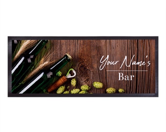 Personalised Bar Runner - Beer and Barley | Made in England