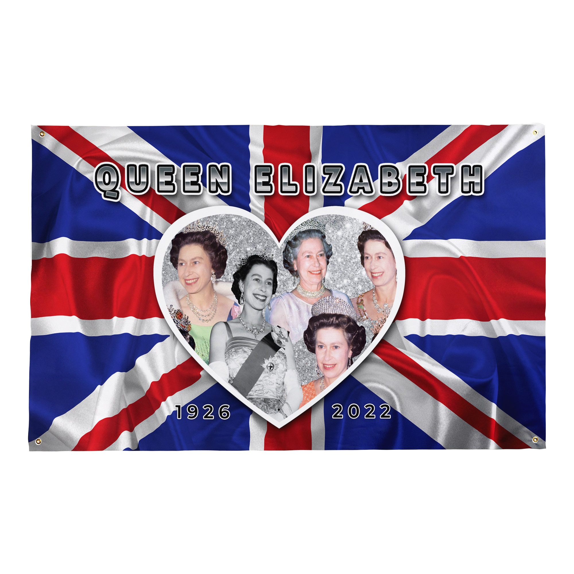 Queen Elizabeth II Commemorative - Queen Love Heart - Banner