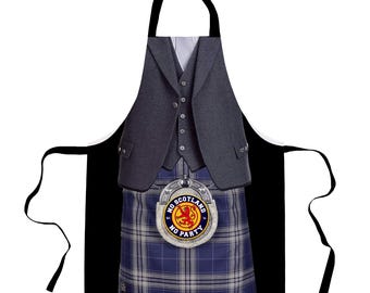 No Scotland, No Party! Navy Kilt - Novelty - Water Resistant -  Adults Apron
