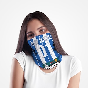 Kilmarnock 1997 Home - Personalised Retro Football Snood - Neck Tube - Neck Scarf - Head Band - Face Mask