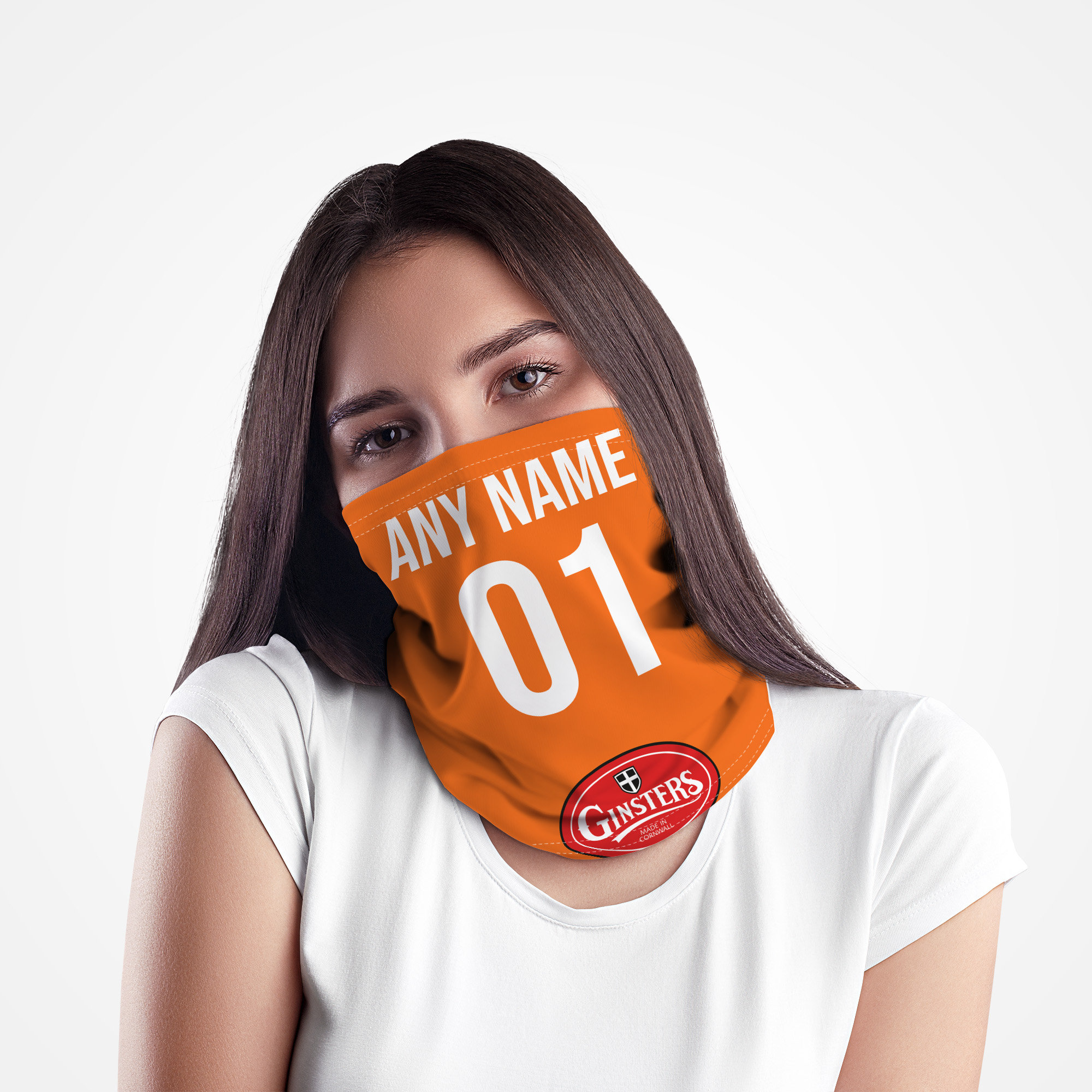 Plymouth 2004 Away - Personalised Retro Football Snood - Neck Tube - Neck Scarf - Head Band - Face Mask