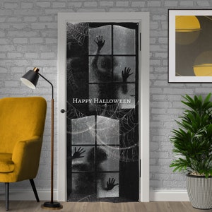 Girl In The Window Halloween - Door Banner - Party Banner