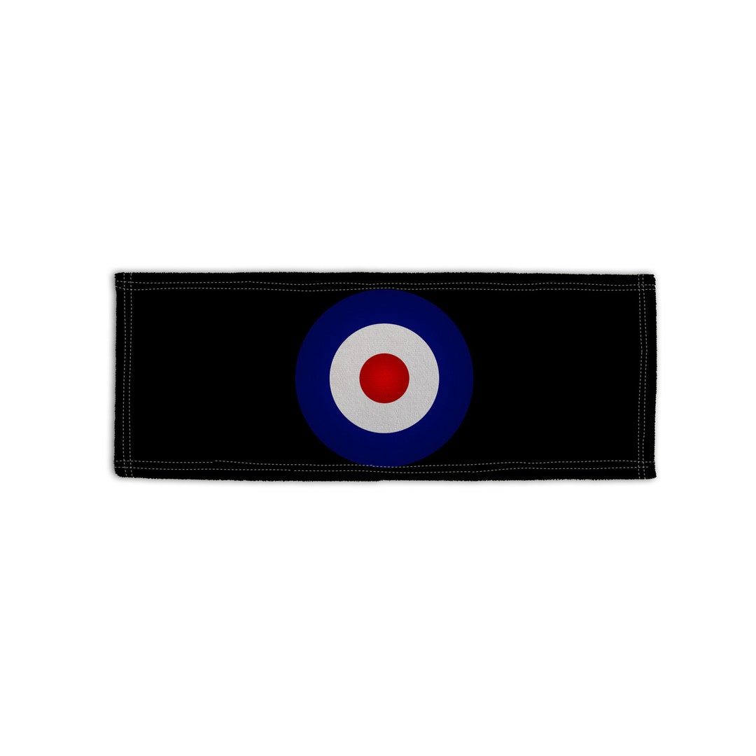 Blue & Red Mod Target Design Microfibre Bar Towel Man Cave Pub Beer Mat ...