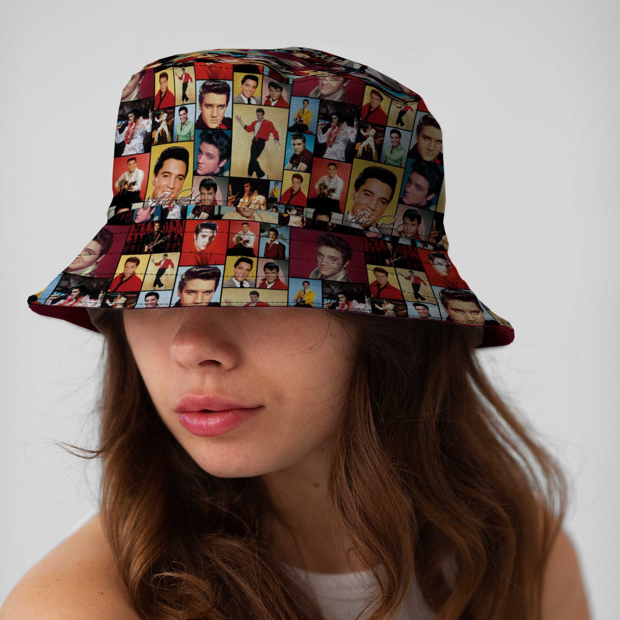 Elvis Montage - Bucket Hat Fashion Sun Cap Packable Outdoor Fisherman Hat Unisex