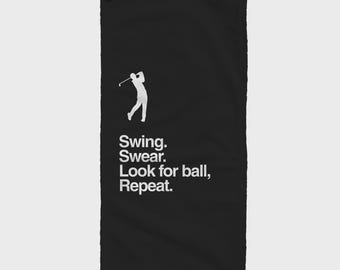 Toalla de golf personalizada y ligera con temática de golf.