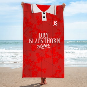 Bristol - 1993 Home Shirt - Personalised Retro Beach Towel - 150cm x 75cm
