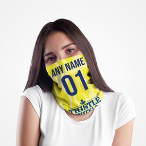 Leeds 1992 Home - Personalised Retro Football Snood - Neck Tube - Neck Scarf - Head Band - Face Mask