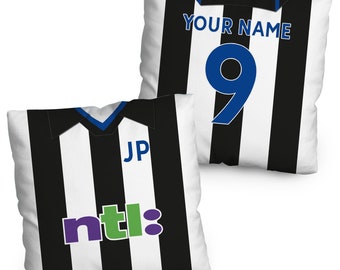 Newcastle - 2001 Home - Retro Football Cushion - 45cm