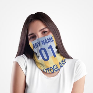 London Blues 1998 Away - Personalised Retro Football Snood - Neck Tube - Neck Scarf - Head Band - Face Mask