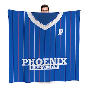 Brighton - 1983 Home Shirt - Personalised Classic Football Retro Fleece Blanket