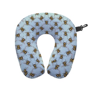 Bees Travel Neck Pillow - Neck Support Cushion