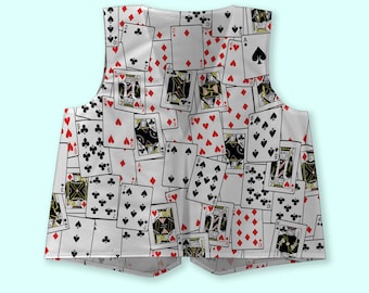 Playing Cards Waistcoat | Fancy Dress | Novelty Party Dress Up