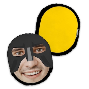 Superhero Black - Mush Cush™ Face Cushion - Novelty Gift - Funny Cushion