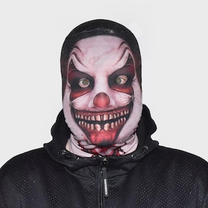 Máscara de Palhaço Assassino Sorridente | Fantasia de Terror para o Halloween
