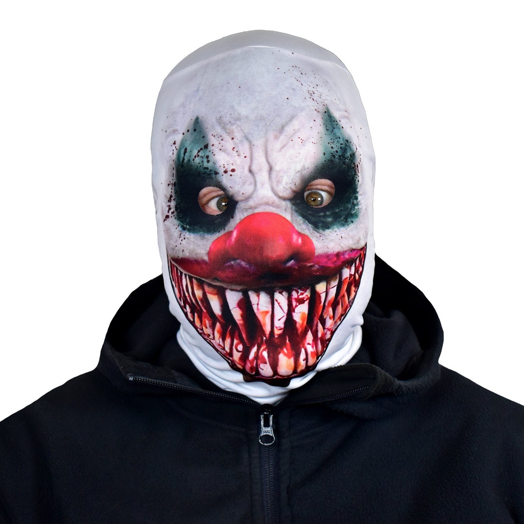 Dessin Halloween Qui Fait Peur Clown clown démoniaque dHalloween effrayant Masque facial - Etsy Canada