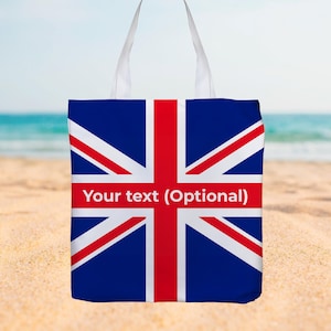 Personalised Union Jack - Tote bag - Shopping - Beach