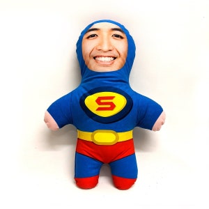 Superhero - Personalised Mini Me™ Photo Doll / Face Teddy Novelty Gift