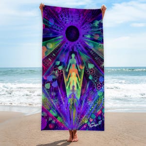 Penny Banger Trippy Handtuch - Leichtes, Mikrofaser Strandtuch - 150 cm x 75 cm