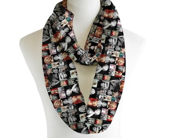 Marilyn Monroe Montage | Infinity Chiffon Scarf | Fashion Accessories | Gifts | Scarves | Gifts for Mum | Gifts for Grandma | Gifts for Her