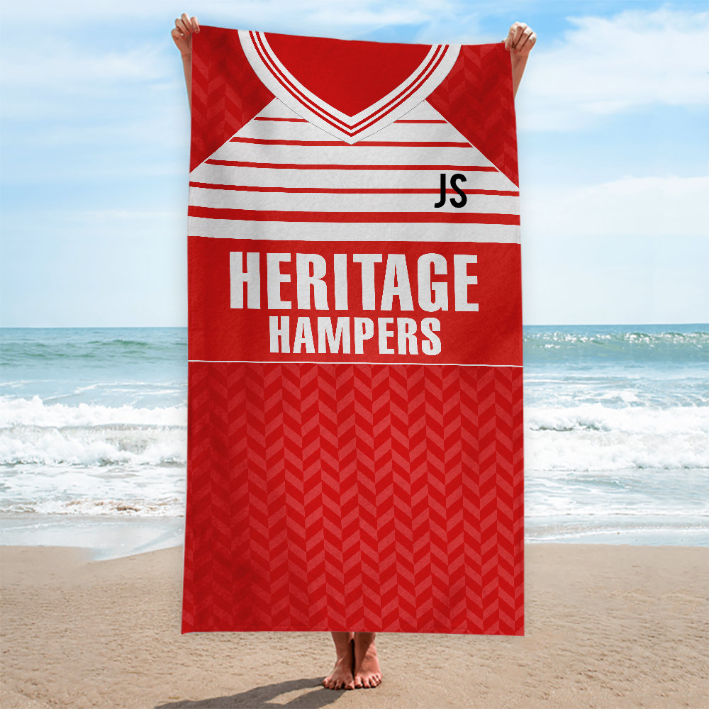 Middlesbrough - 1990 Home Shirt - Personalised Retro Beach Towel