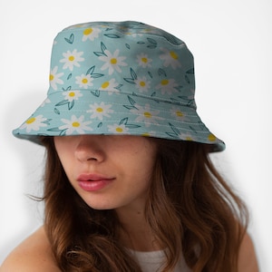Daisies Bucket Hat -  Fashion Sun Cap Packable Outdoor Fisherman Hat Unisex
