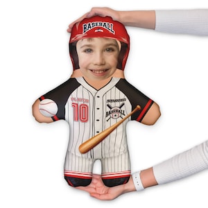 Baseball Player Mini Me ™ Fotopuppe / Gesicht Teddy Neuheit Geschenk