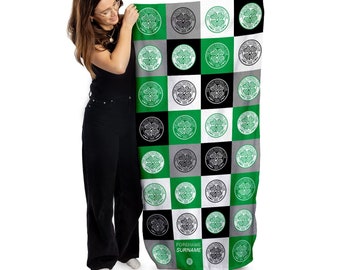 Celtic FC Chequered - Personalised Beach Towel - 150cm x 75cm - Officially Licenced