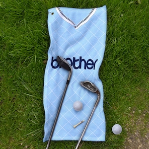 Bleu Manchester - 1988 Domicile - Serviette de golf rétro classique