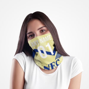 Merseyside Blues 1990 Away - Personalised Retro Football Snood - Neck Tube - Neck Scarf - Head Band - Face Mask
